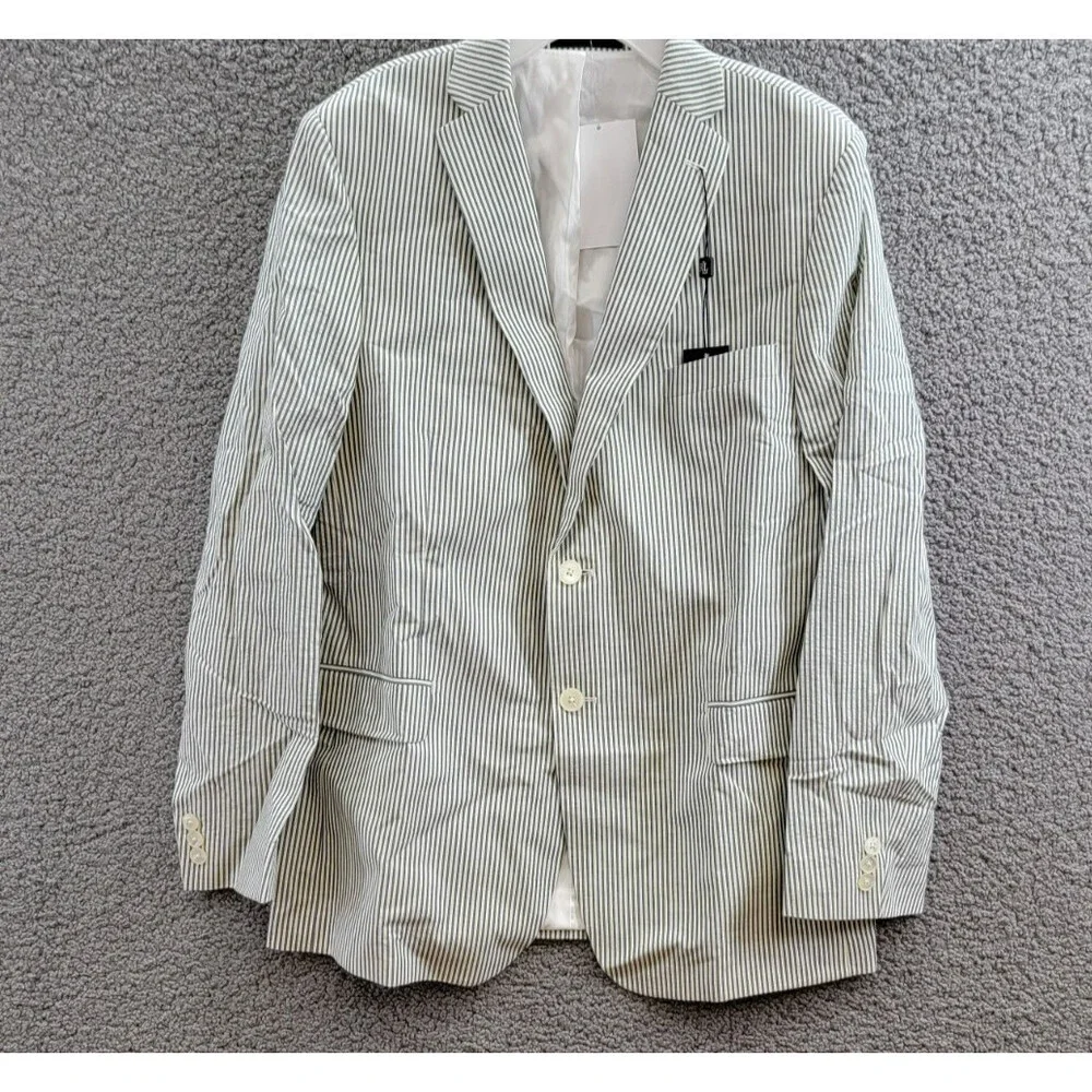 Lauren Ralph Lauren UltraFlex Classic-Fit Seersucker Sport Coat Boys 20R White - Picture 2 of 15
